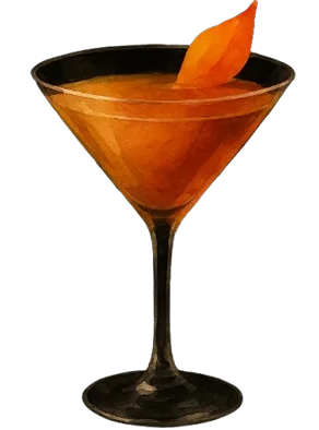 The Curatist Nocturne Rose cocktail crafted with Panama Edition rum and rosé vermouth